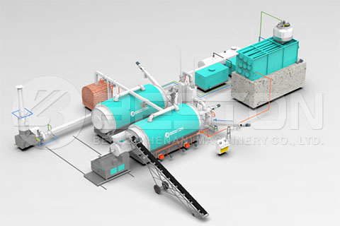 Tyre Pyrolysis Plant Design from Beston